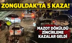 Zonguldak’ta yola dökülen mazot kazalara neden oldu