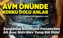 Zonguldak’ta Park Halindeki araç alev aldı