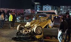 Batman’da kontrolden çıkan otomobil takla attı