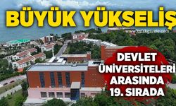 Büyük yükseliş: BEUN devlet üniversiteleri arasında 19. sırada