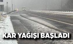 Bolu Dağı’nda kar yağışı başladı