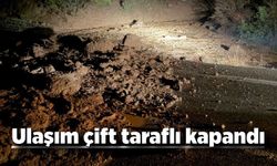 Bolu-Seben yolunda heyelan: Ulaşım durduruldu