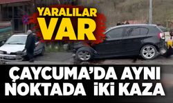 Çaycuma’da aynı noktada 45 dakika arayla iki kaza: Yaralılar var