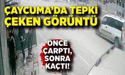 Çaycuma’da tepki çeken görüntü: Önce çarptı, sonra kaçtı!