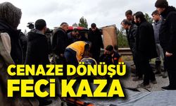 Cenaze dönüşü feci kaza: Araç devrildi, 2 yaralı