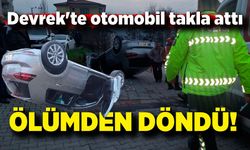 Devrek’te Feci Kaza: Takla Atan Otomobilden Burnu Bile Kanamadan Çıktı