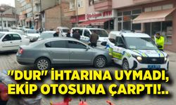 "Dur" ihtarına uymadı, ekip otosuna çarptı: Yaya kaçarken yakalandı
