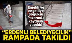 Emekli ve engelliye Soğuksu Pazarında kaydırak yapıldı!
