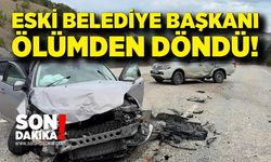 Pikap ile otomobil çarpıştı, Eski belediye başkanı yaralandı