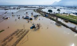 Gediz Nehri ve bağlı olduğu nehirlerin taşmasıyla Manisa ovası sular altında kaldı