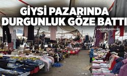 Giysi pazarında durgunluk göze battı