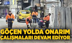 Göçen yolda onarım çalışmaları devam ediyor