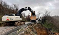 Heyelan sonrası yol güvenli hale geldi