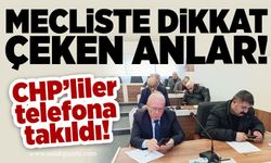 Mecliste dikkat çeken anlar: CHP'liler telefona takıldı!