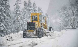 İl Özel İdare ekipleri 24 saat karla mücadele ediyor
