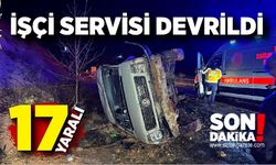 İşçi Servisi Devrildi: 17 Yaralı