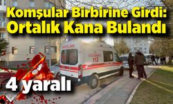 Komşular arasındaki bıçaklı kavga kanlı bitti: 4 yaralı