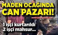 Zonguldak’ta maden ocağında göçük: 1 işçi kurtarıldı, 2 işçi mahsur