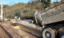 Malzemeli yol çalışmaları tamamlandı, sürücüler rahat nefes aldı
