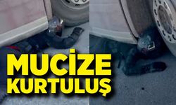 Tırın Altında Can Pazarı! Motosiklet Sürücüsü Ölümden Döndü