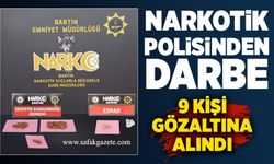 Narkotik polisinden darbe: 9 kişi gözaltına alındı