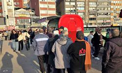 Salep alabilmek için sırada beklediler