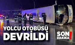 Yolcu otobüsü devrildi: 6 yaralı