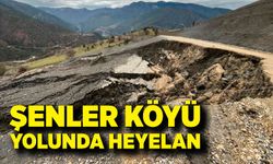 Şenler Köyü yolu heyelan nedeniyle ulaşıma kapatıldı