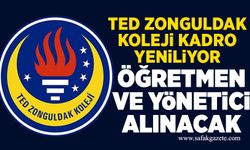 TED Zonguldak Koleji kadro yeniliyor: Öğretmen ve yönetici alınacak