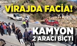 Virajda Facia! Kamyon 2 Aracı Biçti