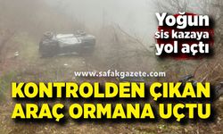 Yoğun sis kazaya yol açtı: Bartın’da otomobil takla attı