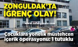 Zonguldak'ta çocuk müstehcenliği operasyonunda 1 tutuklama