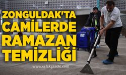 Zonguldak'ta camilerde Ramazan temizliği