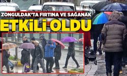 Zonguldak’ta fırtına ve sağanak etkili oldu