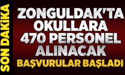 Zonguldak'ta okullara 470 personel alınacak