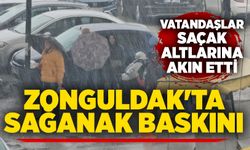 Zonguldak'ta sağanak baskını: Vatandaşlar saçak altlarına akın etti