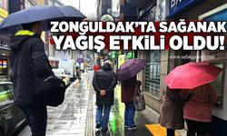 Zonguldak’ta sağanak yağış etkili oldu! Vatandaşlar yağmura hazırlıksız yakalandı...