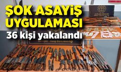 Şok Asayiş Uygulamasında 36 Kişi Yakalandı