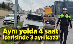 Aynı yolda 4 saat içerisinde 3 ayrı kaza: 5 yaralı