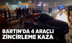 Bartın'da 4 araçlı zincirleme kaza: 2 yaralı