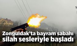 Zonguldak’ta bayram sabahı silah sesleriyle başladı