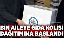 Bin aileye gıda kolisi dağıtımına başlandı