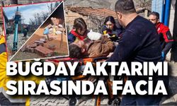 Buğday aktarımı sırasında facia: Kardeşlerden biri göçükte kaldı, diğerinin parmakları koptu