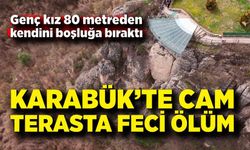Genç kız 80 metre yüksekliğindeki cam terastan kendini boşluğa bıraktı