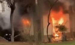 Caminin bodrum katında korkutan yangın