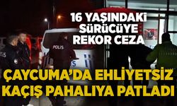 Çaycuma’da ehliyetsiz kaçış pahalıya patladı: Sürücüye rekor ceza