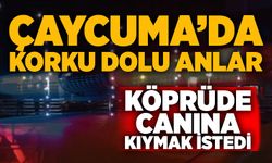 Çaycuma’da korku dolu anlar: Köprüde canına kıymak istedi