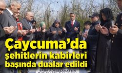 Çaycuma’da şehitlerin kabirleri başında dualar edildi