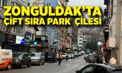 Zonguldak’ta çift sıra park çilesi
