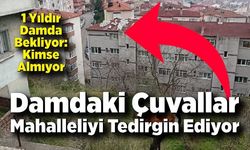 Damdaki Çuvallar Mahalleliyi Tedirgin Ediyor